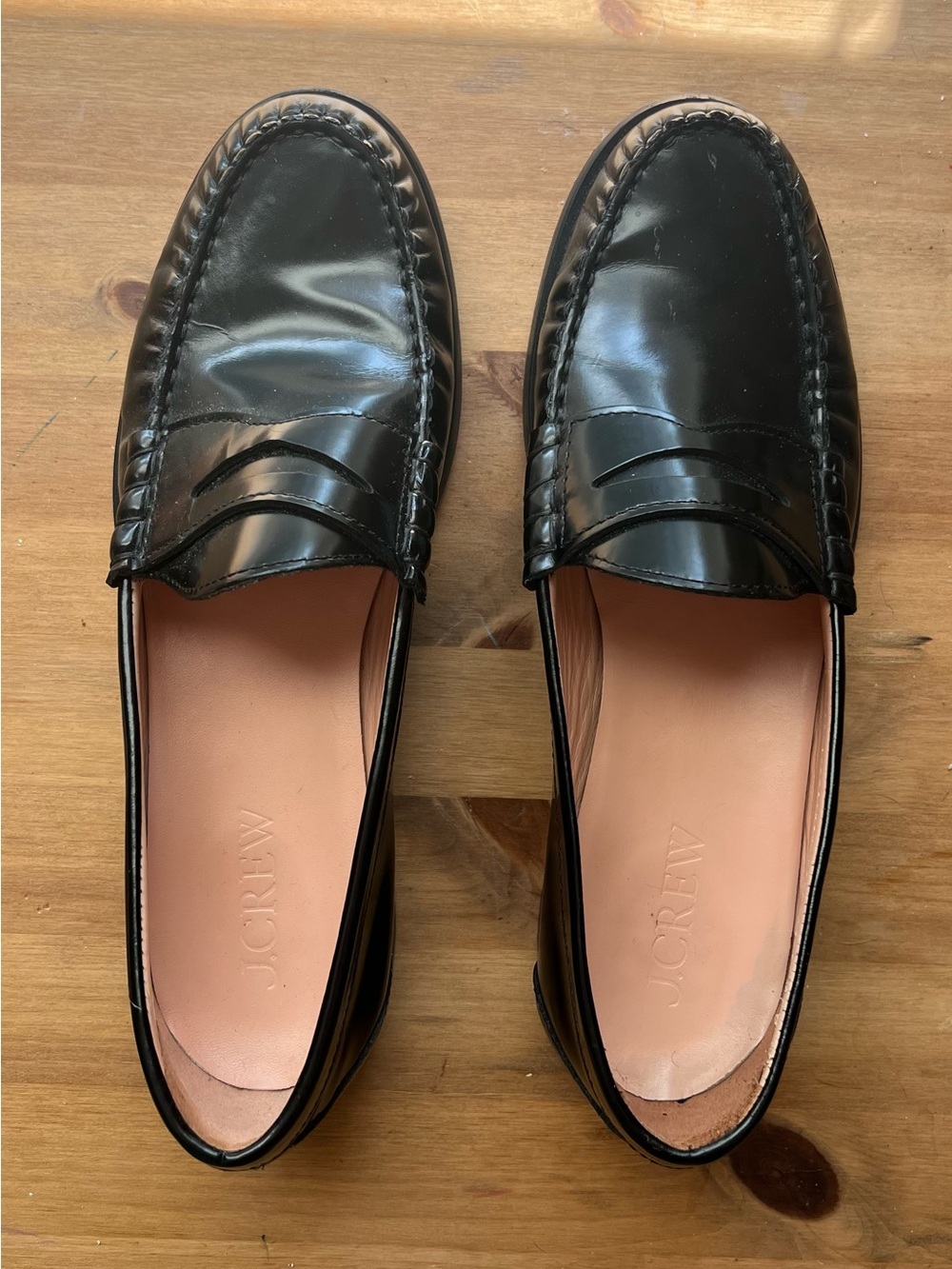 J. Crew Black Leather Loafers